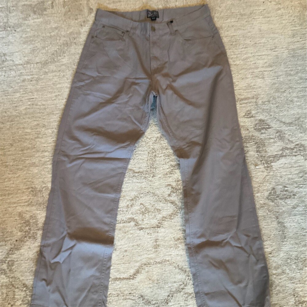Benny Gold Authentic Heritage Chino Pants Mens 34x32 Gray Relaxed Fit